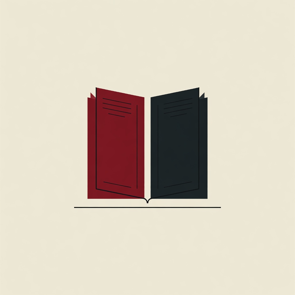 Abstract open book mark on parchment